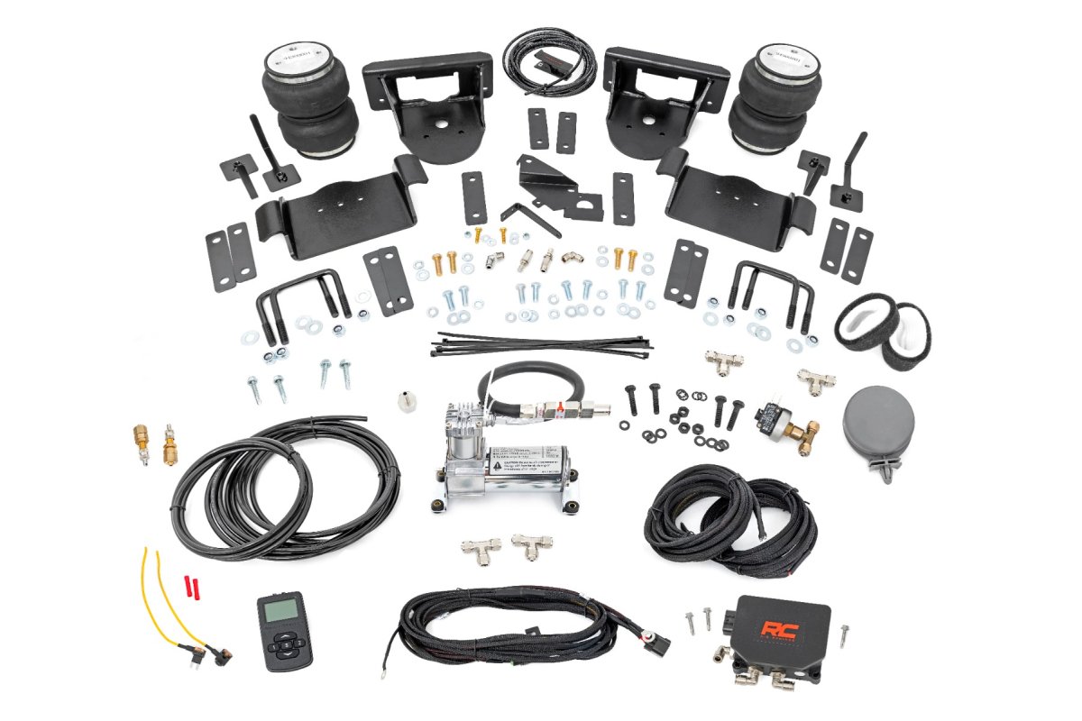 Ford F-150 Air Spring Kit - Rear - Rough Country - w/compressor | Wireless Controller | 0-6